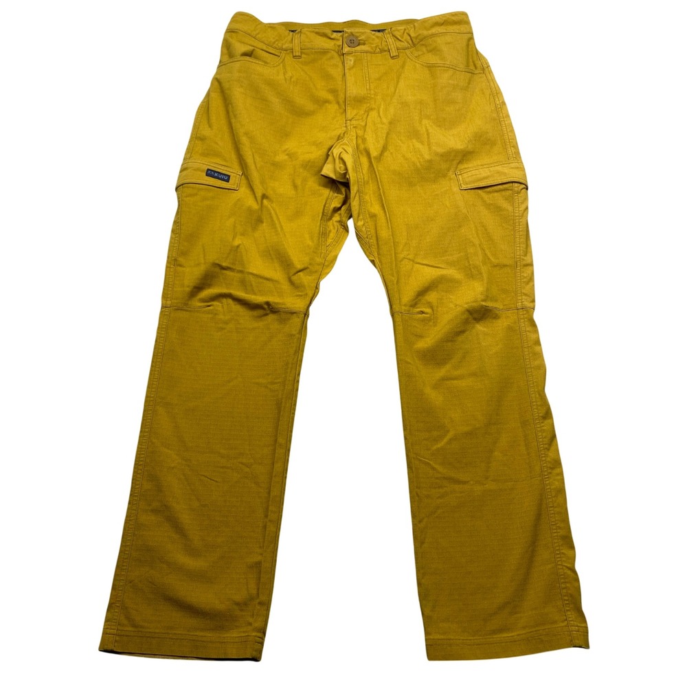 Kuiu Switchback Cargo Pants Mens 36 Mustard Yellow Cordura Stretch Hiking 05756